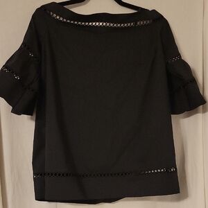 Michael Kors Black Blouse with Cut-Out Details